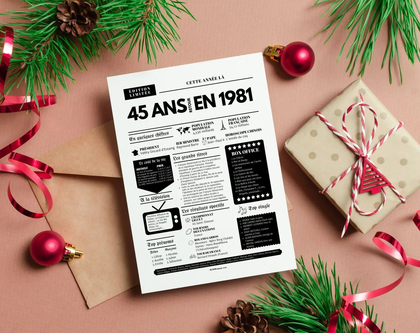 Affiche 45 ans retour en 1981 - Journal de l'année FLTM