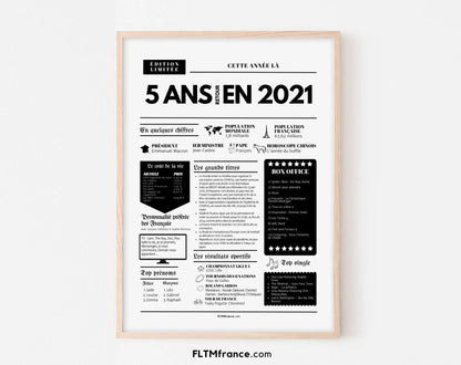 Affiche 5 ans retour en 2021 - Journal de l'année FLTM