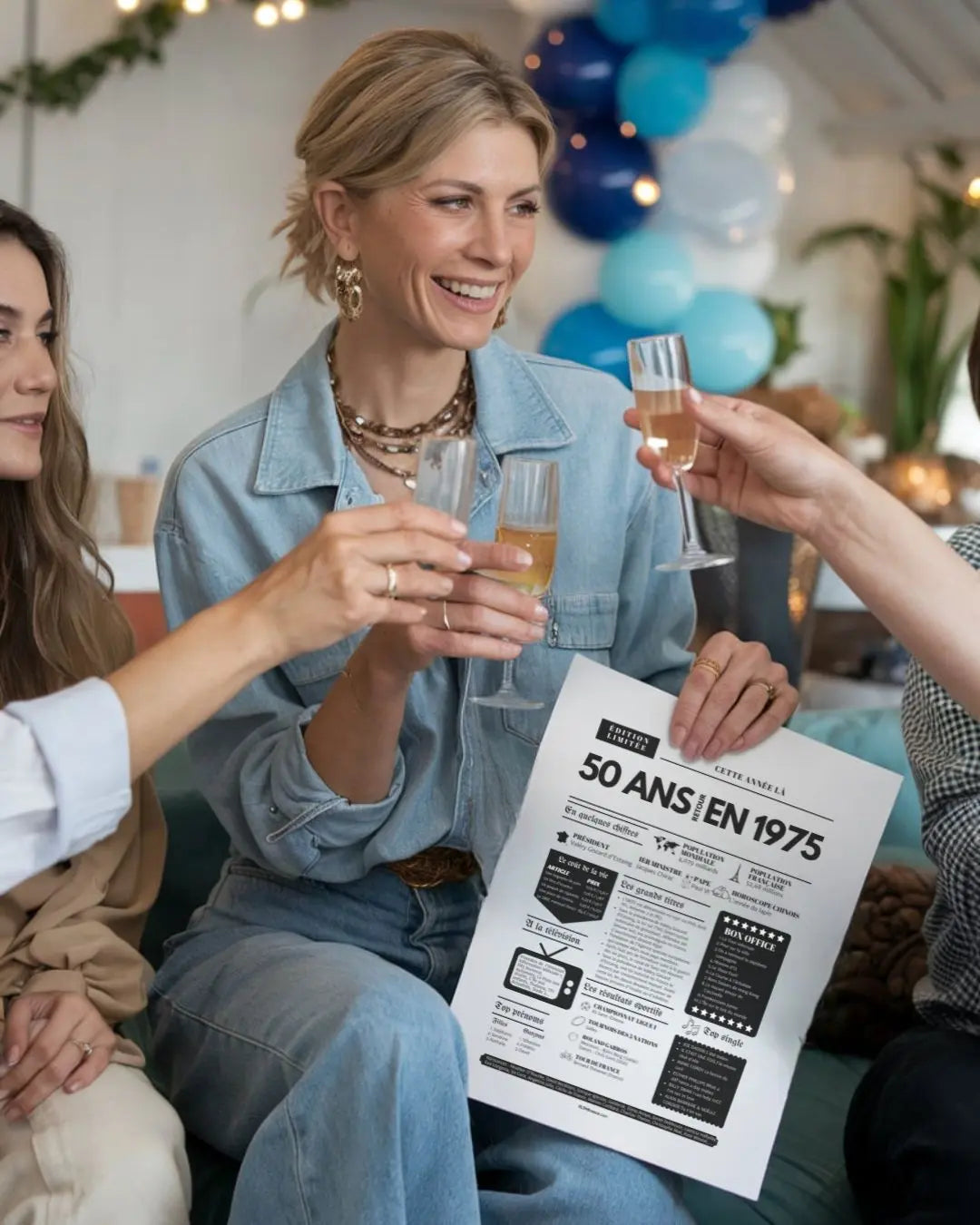 Affiche 50 ans retour en 1975 - Journal de l'année FLTMfrance