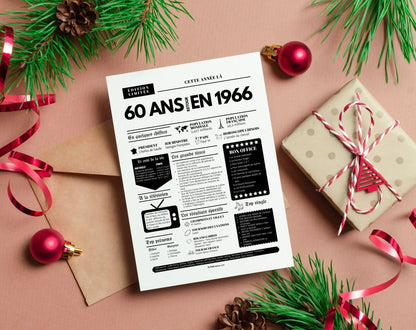 Affiche 60 ans retour en 1966 - Journal de l'année FLTM