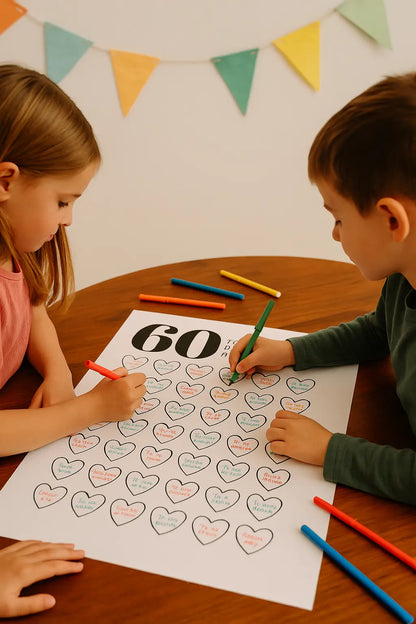 Affiche 60 raisons pour lesquelles nous t'aimons - Livre d'or 60 ans FLTMfrance