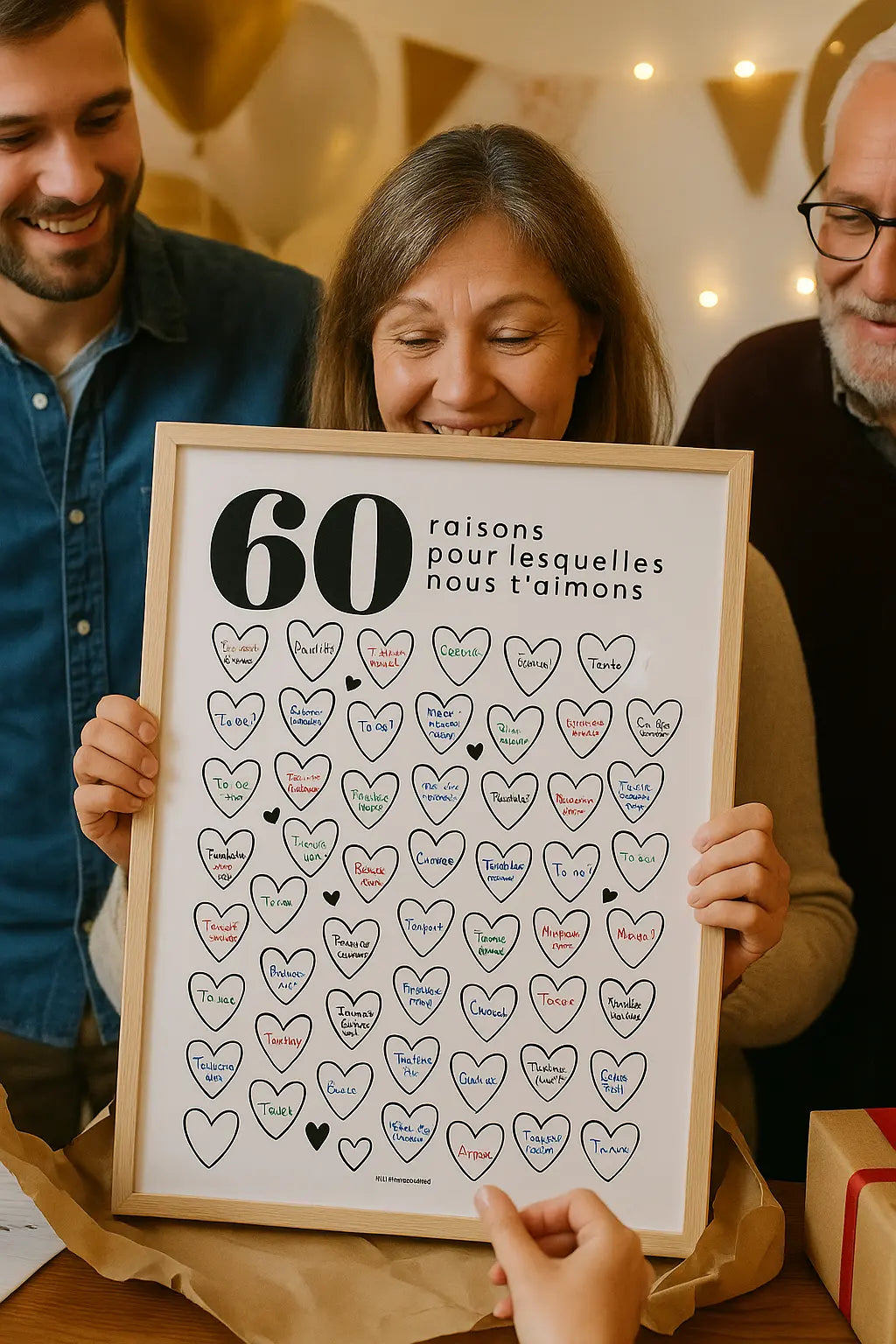 Affiche 60 raisons pour lesquelles nous t'aimons - Livre d'or 60 ans FLTMfrance