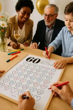 Affiche 60 raisons pour lesquelles nous t'aimons - Livre d'or 60 ans FLTMfrance