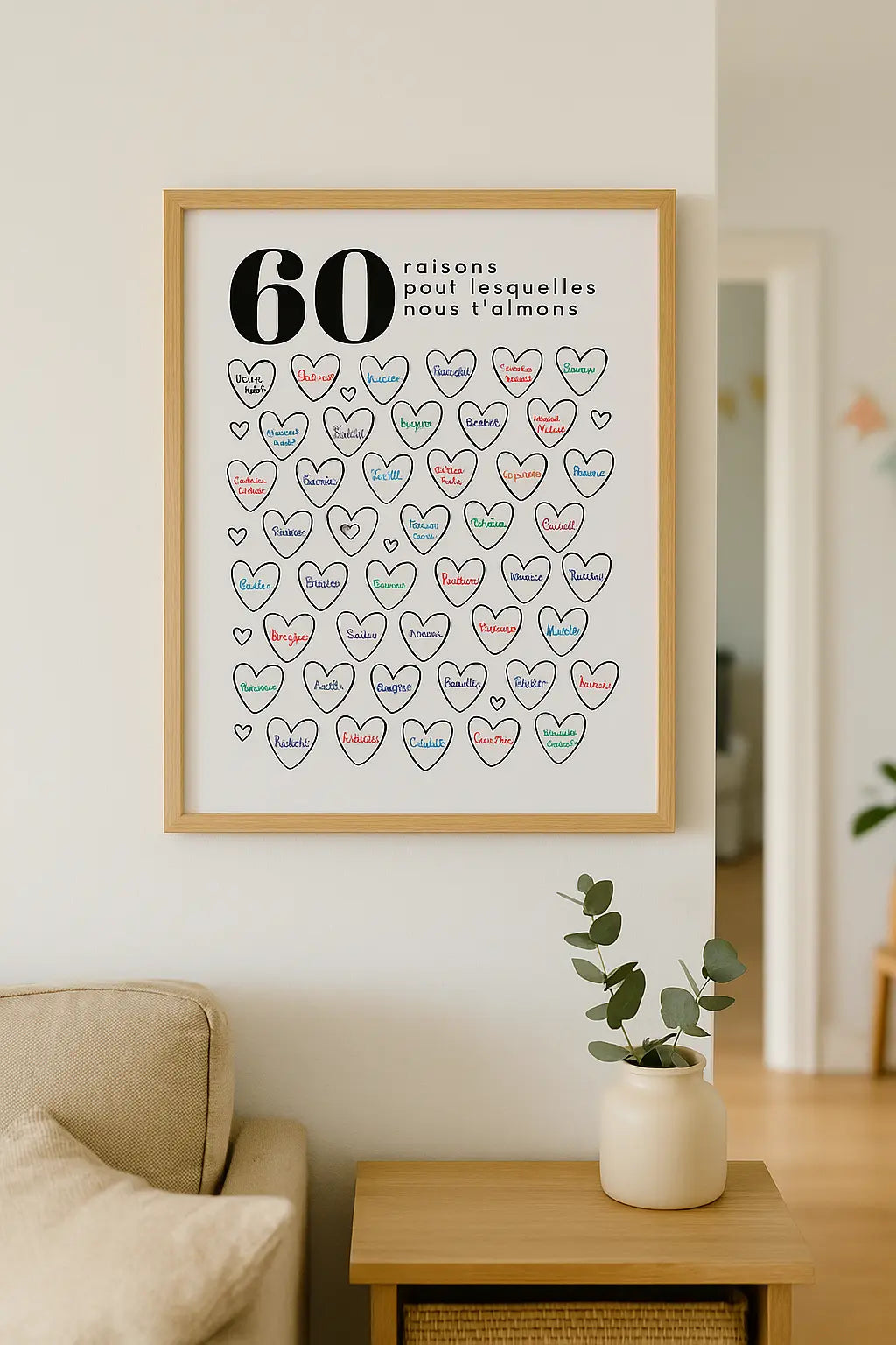Affiche 60 raisons pour lesquelles nous t'aimons - Livre d'or 60 ans FLTMfrance