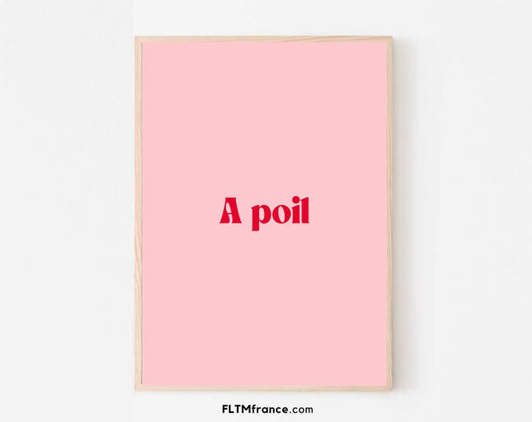 Affiche A poil - Affiche citation humour