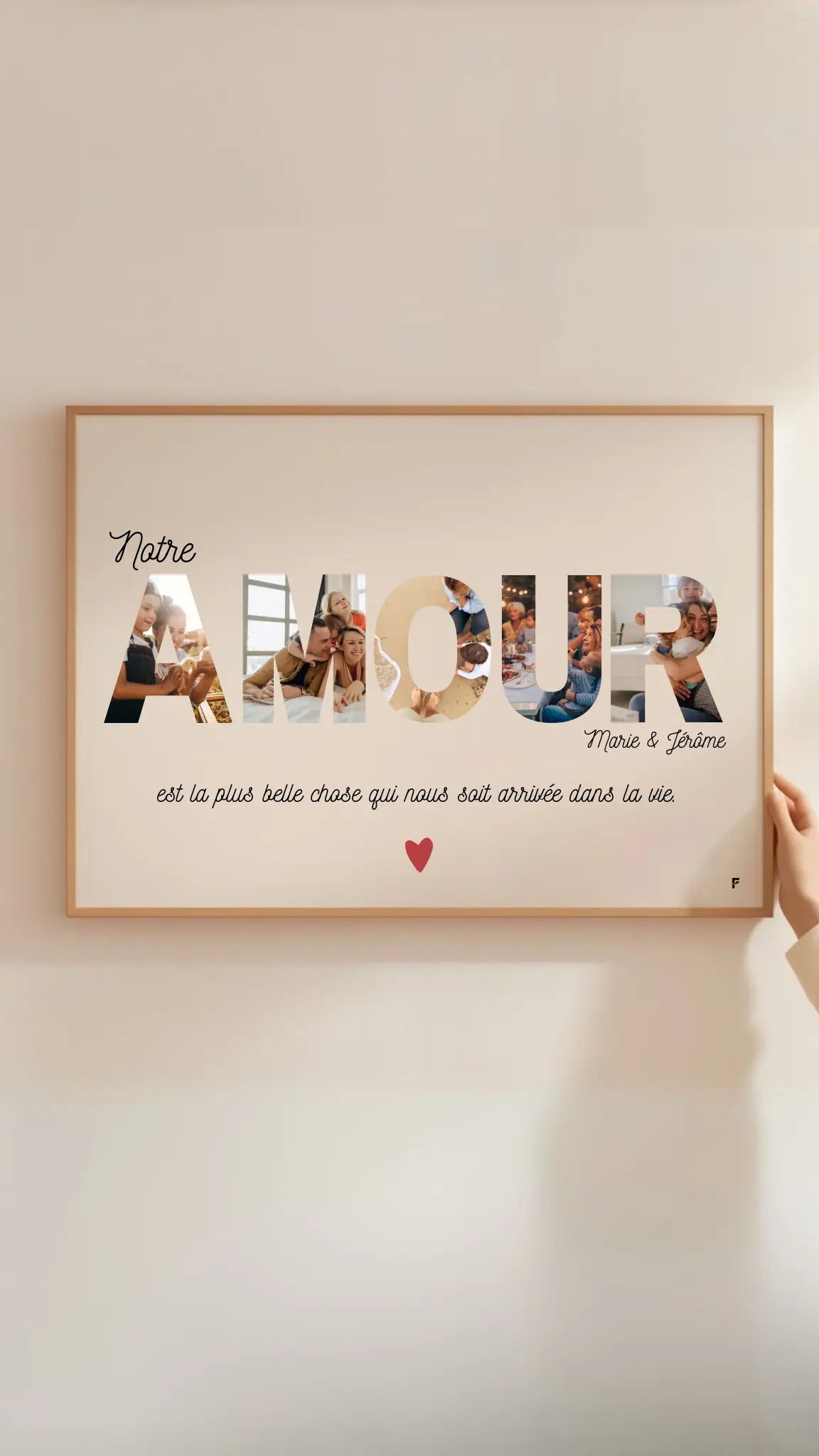 Affiche AMOUR personnalisée avec photos FLTM