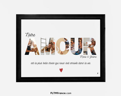 Affiche AMOUR personnalisée avec photos FLTM