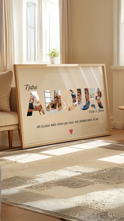 Affiche AMOUR personnalisée avec photos FLTM