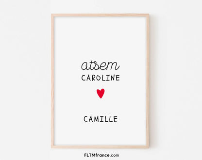 Affiche ATSEM personnalisable  - Cadeau école FLTMfrance