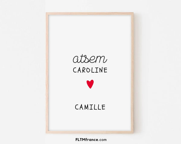 Affiche ATSEM personnalisable  - Cadeau école