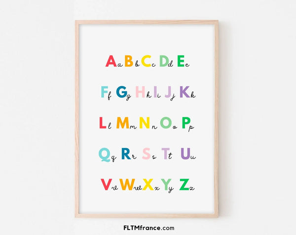 Affiche Alphabet - Poster éducatif Montessori