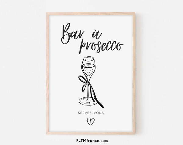 Affiche Bar à Prosecco - Affiche décoration événement