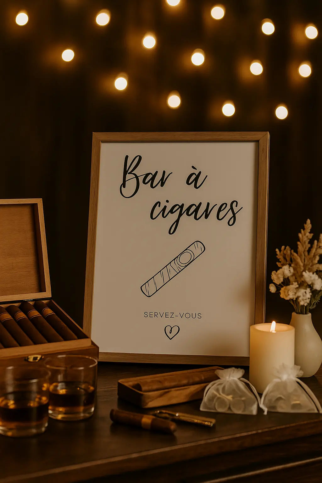 Affiche Bar à cigares - Affiche décoration événement FLTMfrance