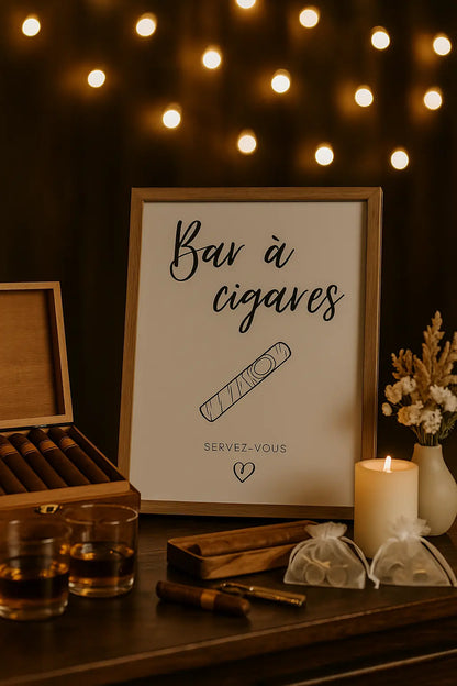 Affiche Bar à cigares - Affiche décoration événement FLTMfrance