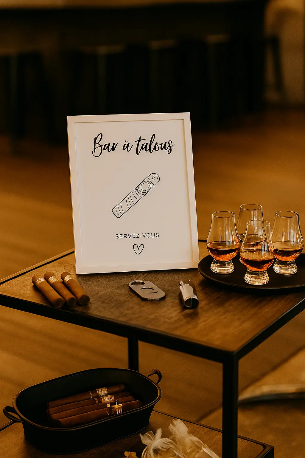 Affiche Bar à cigares - Affiche décoration événement FLTMfrance