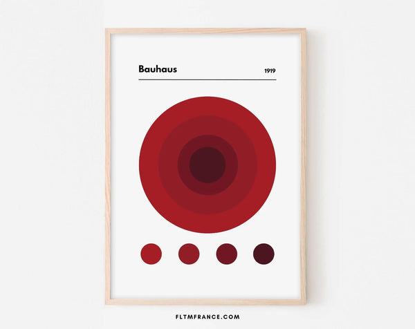 Affiche Bauhaus 1919 Cercle Rouge et Noir - Affiche de musée