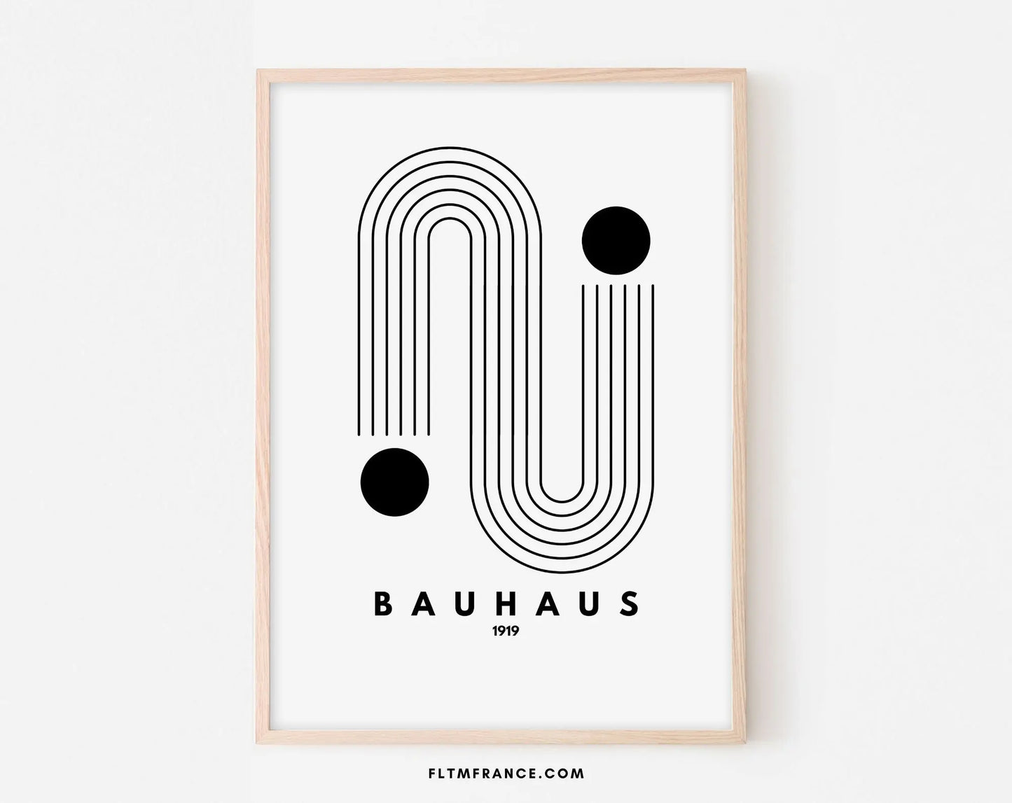 Affiche Bauhaus 2 Noir et blanc - Affiche de musée FLTMfrance