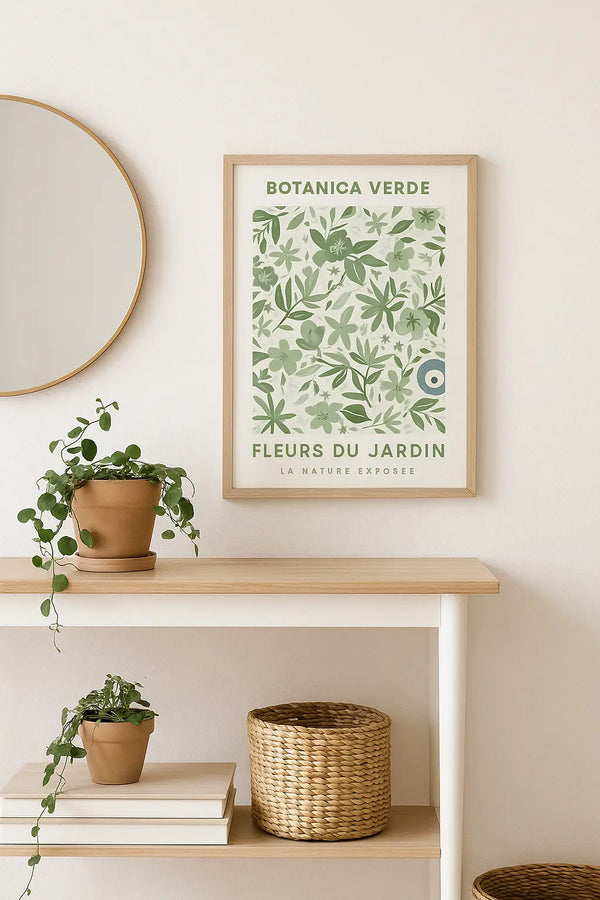 Affiche Botanica Verde – Fleurs du jardin
