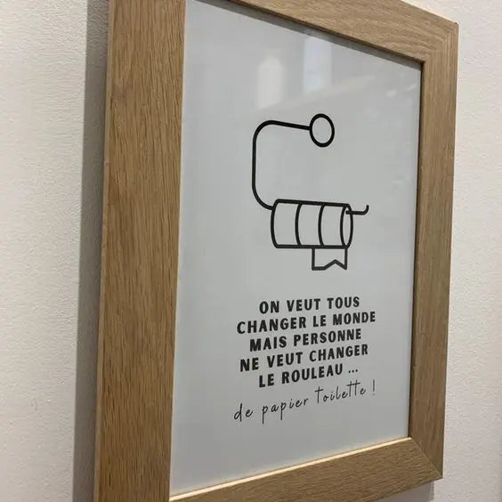 Affiche Changer le rouleau humour WC | FLTM