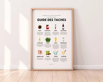 Affiche Colorée Guide d'Élimination des Taches FLTMfrance