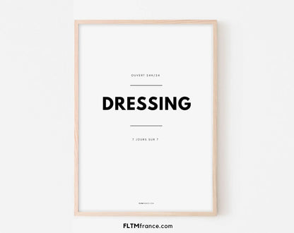 Affiche Dressing - Affiche décoration dressing FLTMfrance