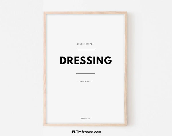 Affiche Dressing - Affiche décoration dressing et buanderie