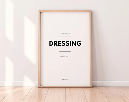 Affiche Dressing - Affiche décoration dressing FLTMfrance