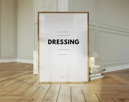 Affiche Dressing - Affiche décoration dressing FLTMfrance