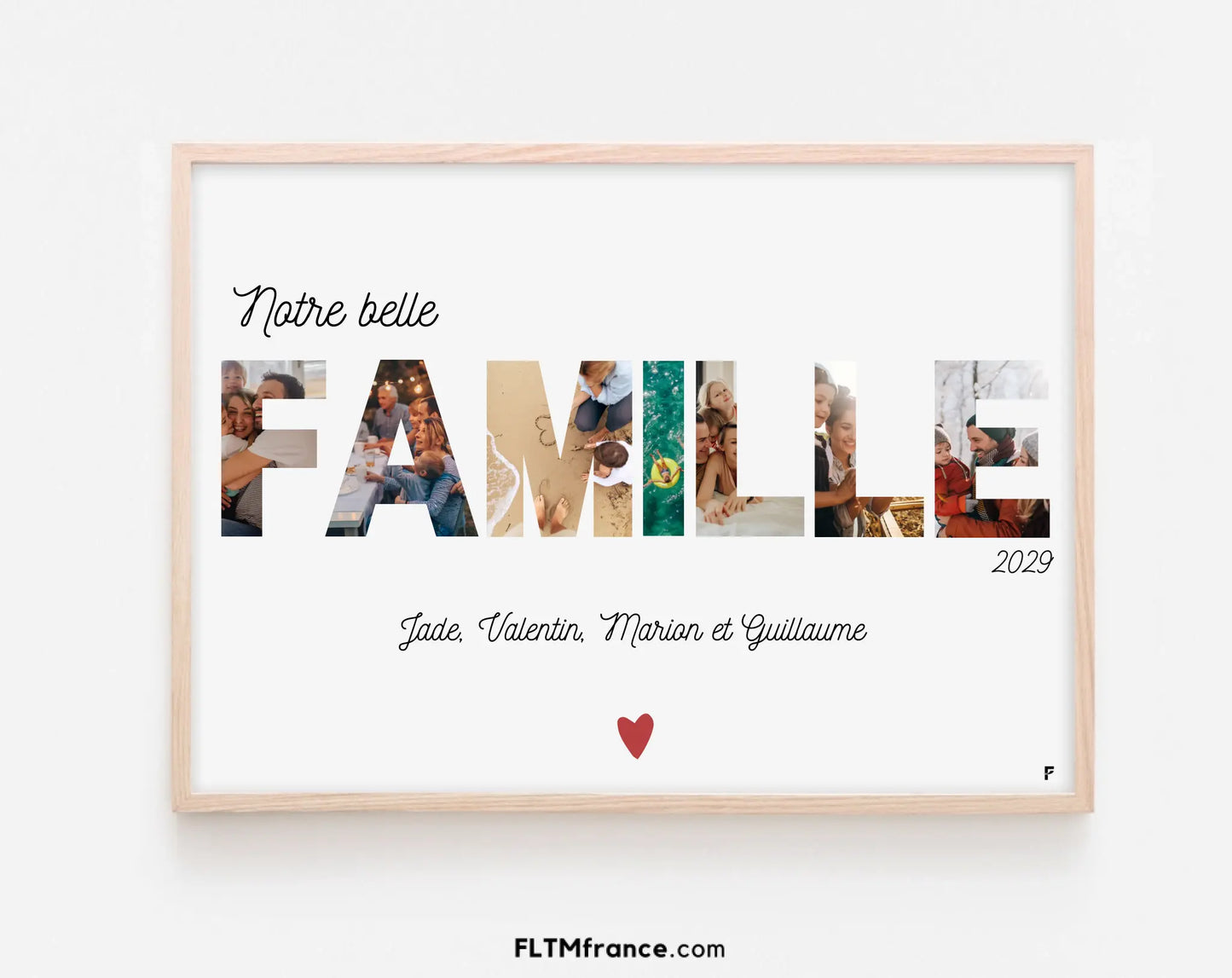 Affiche FAMILLE personnalisée avec photos FLTM