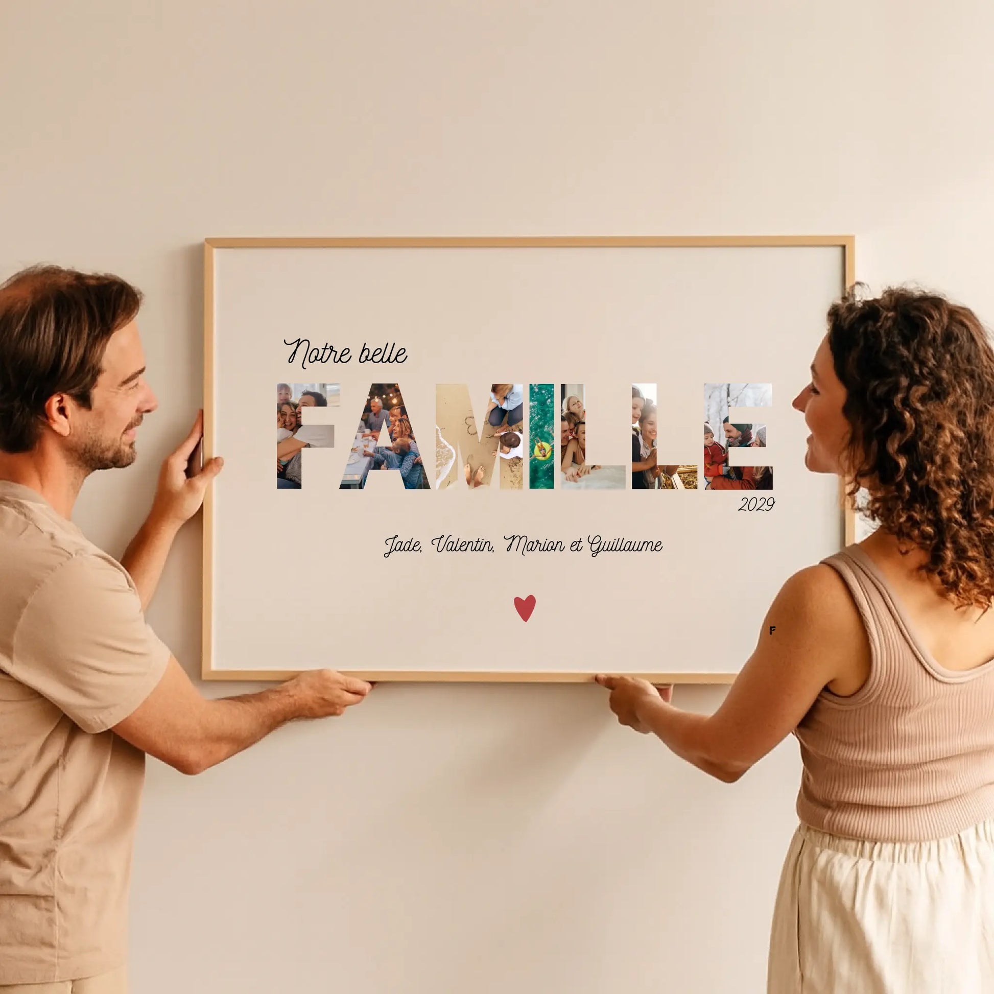 Affiche FAMILLE personnalisée avec photos FLTM