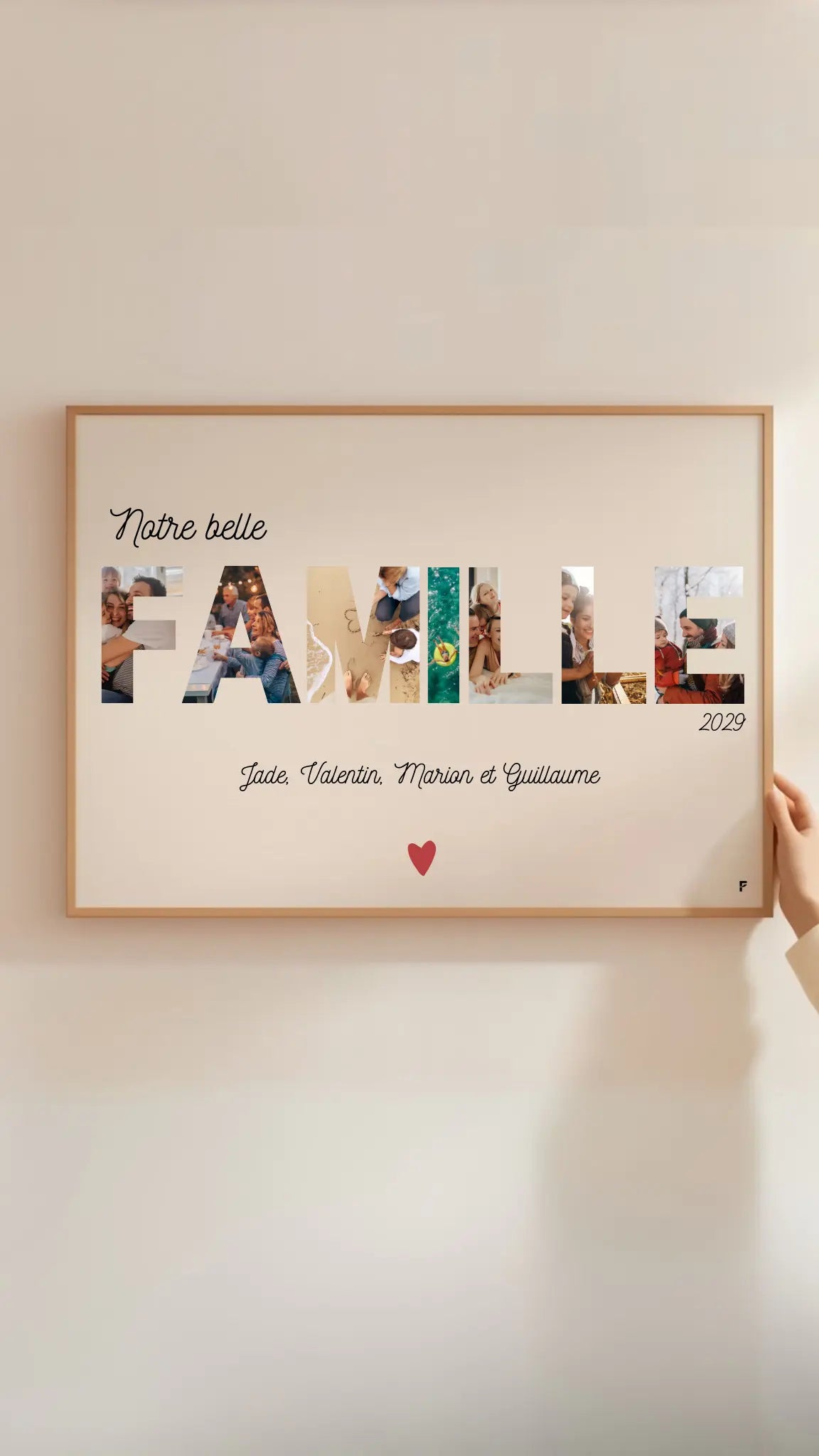 Affiche FAMILLE personnalisée avec photos FLTM