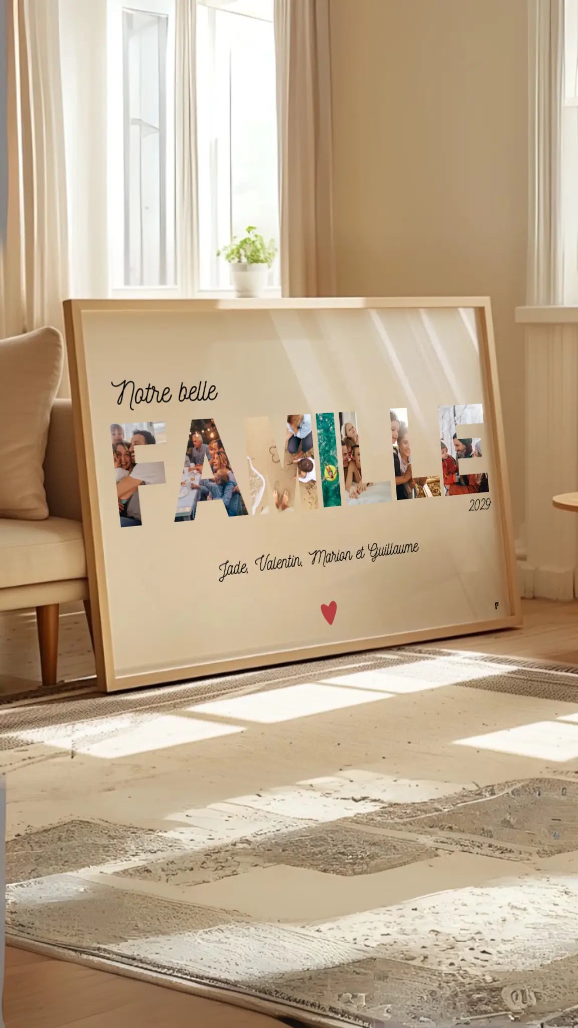Affiche FAMILLE personnalisée avec photos FLTM