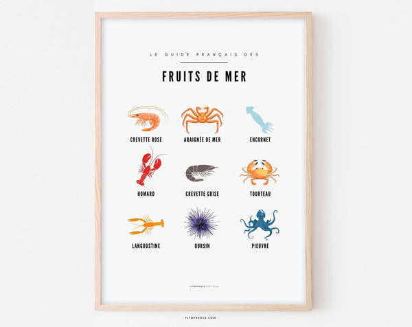 Affiche Fruits de mer - Affiche cuisine