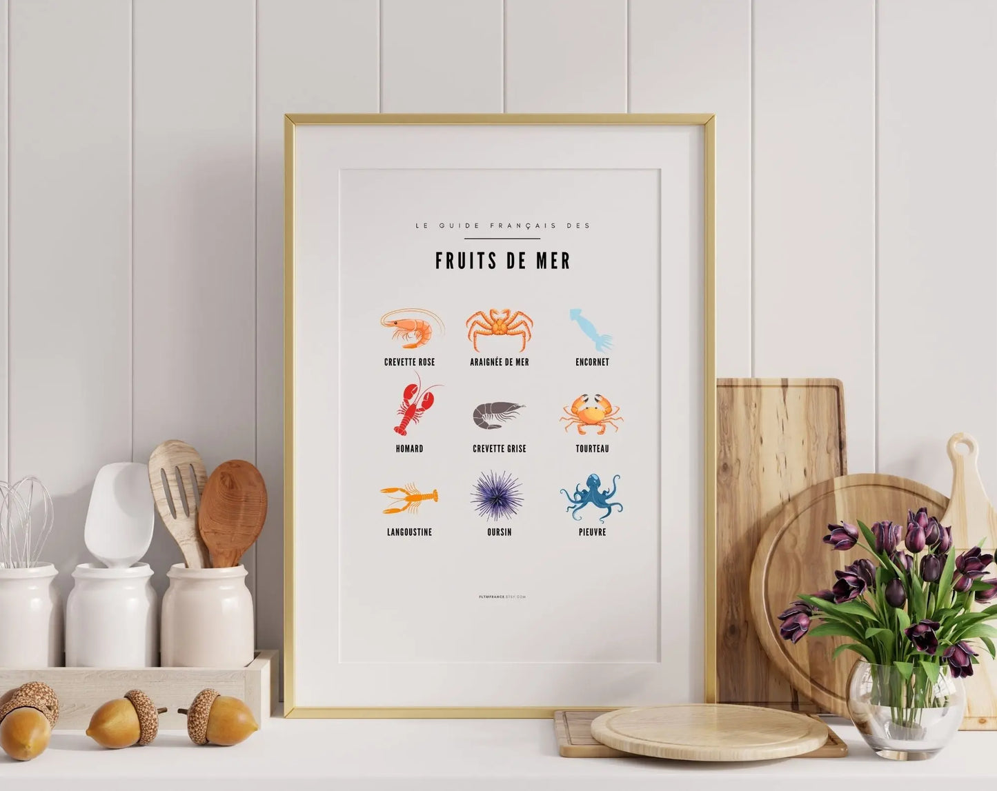 Affiche Fruits de mer - Affiche cuisine FLTMfrance