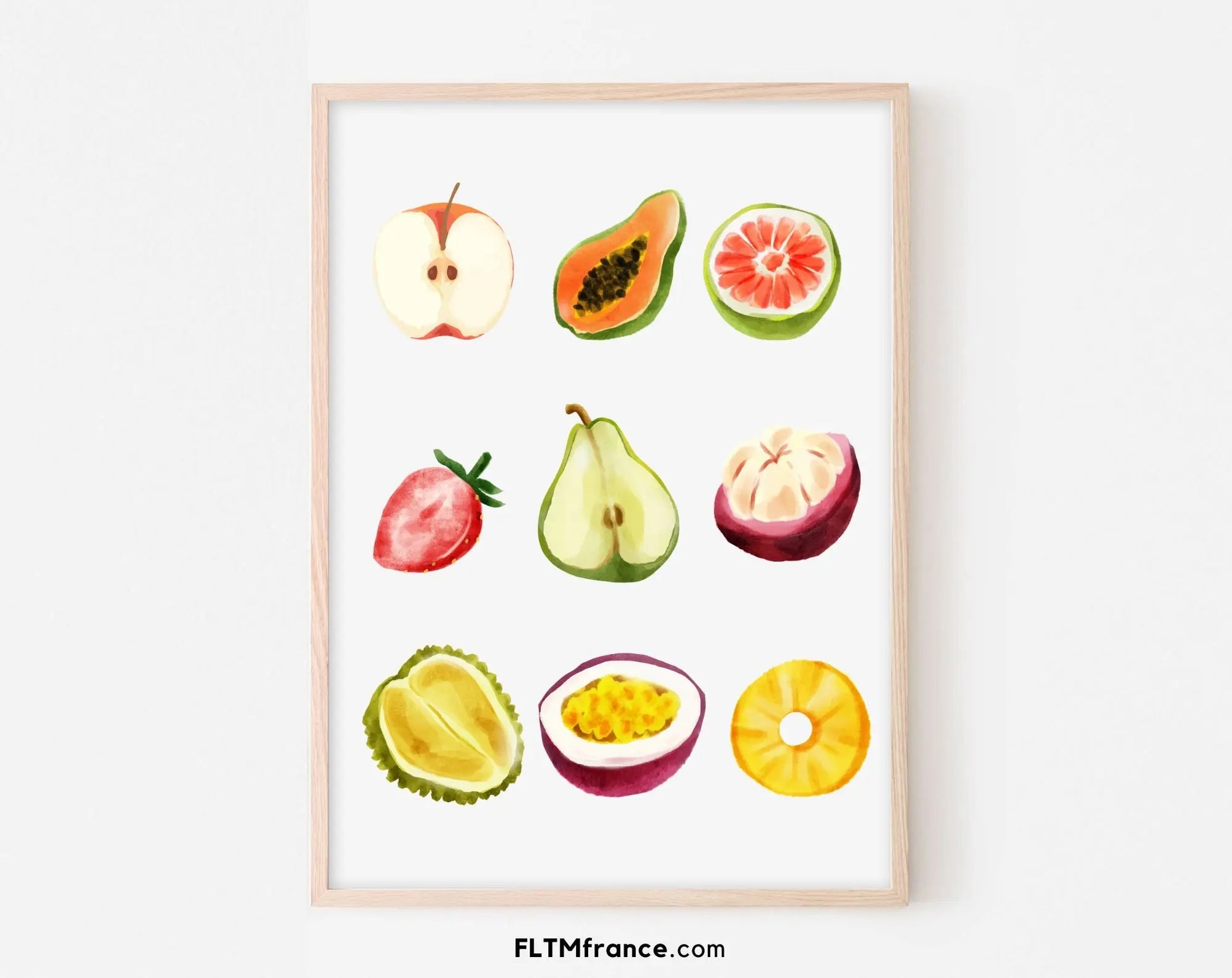 Affiche Fruits féminins - Poster humour WC FLTMfrance