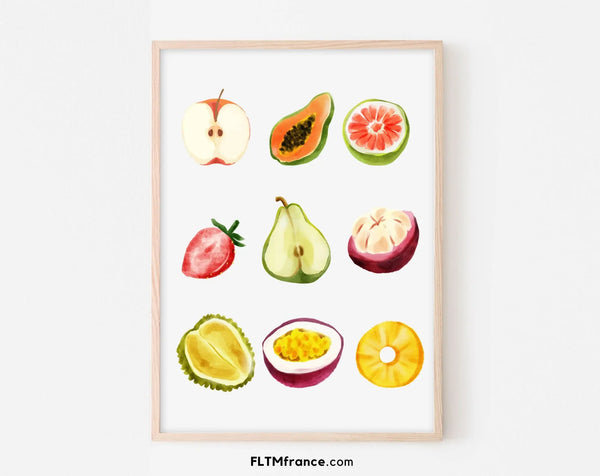 Affiche Fruits féminins - Poster humour WC