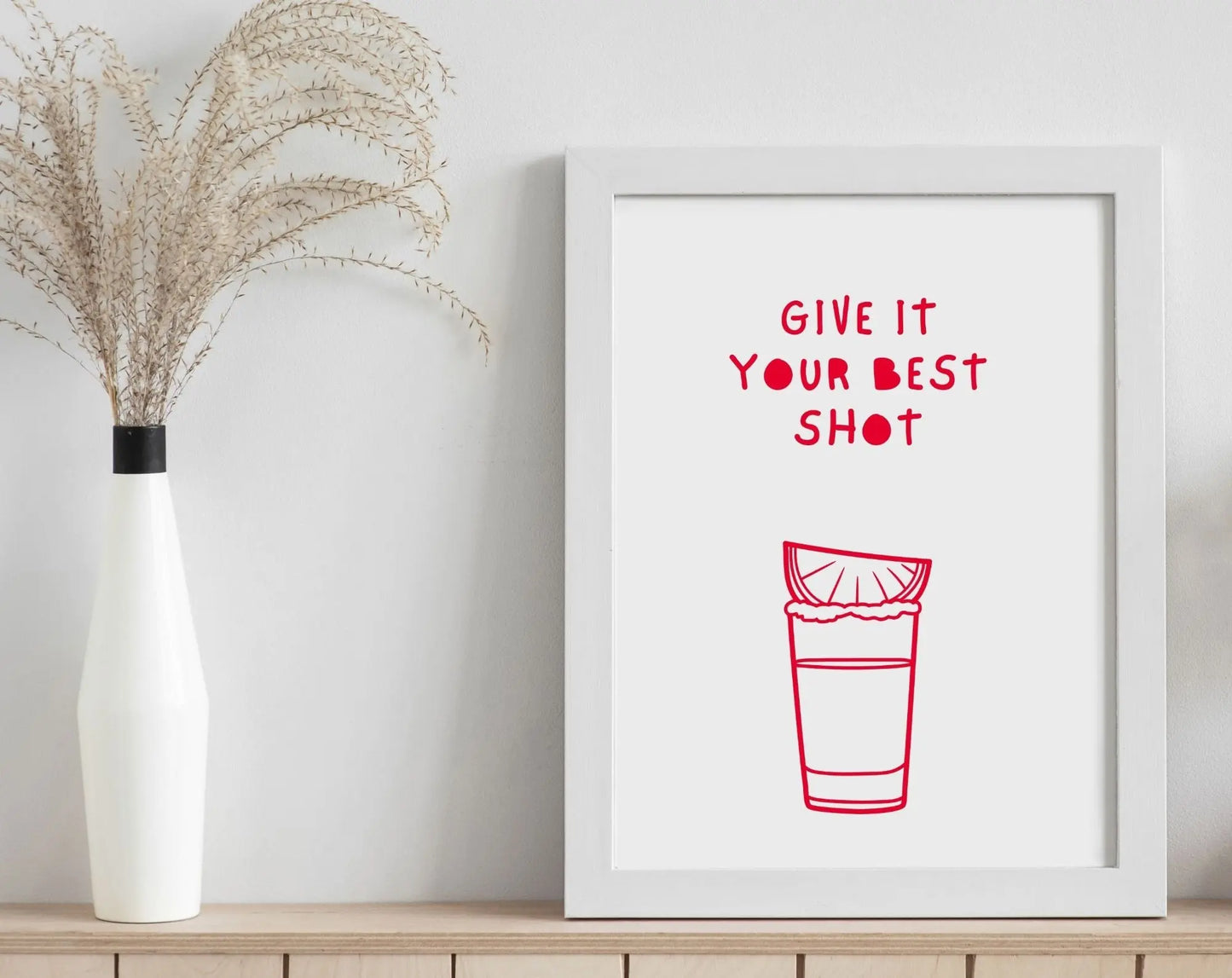 Affiche Give it your best shot ! - Poster cocktail alcool tequila FLTMfrance