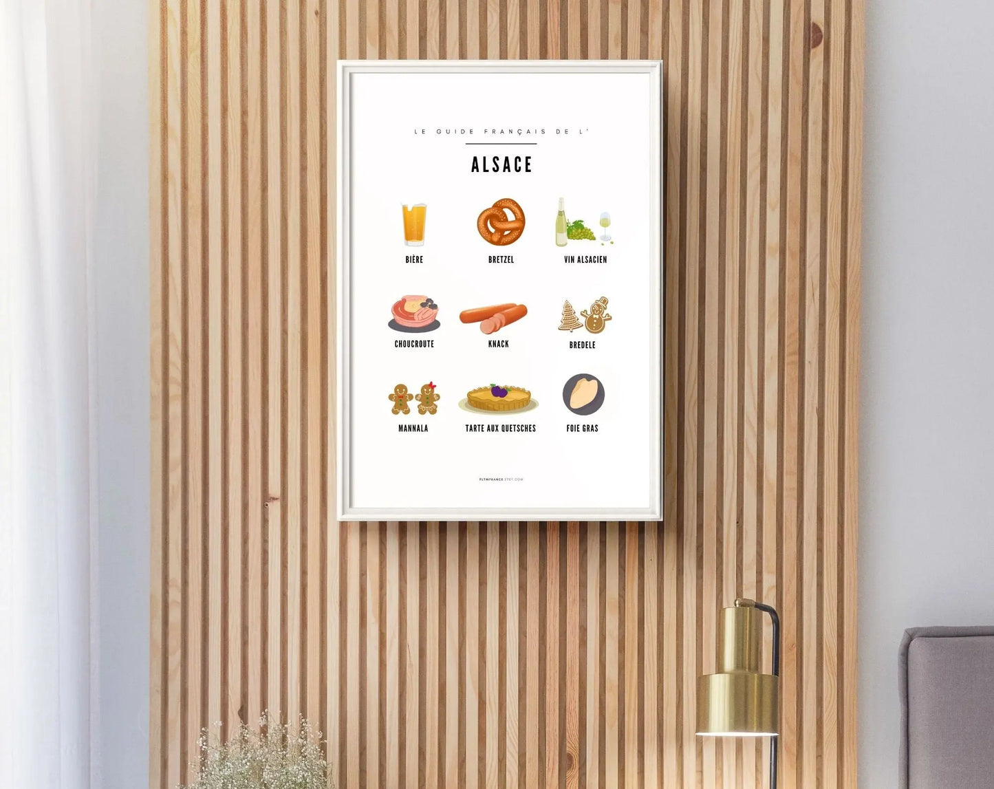 Affiche Guide Alsace - Guide culinaire des spécialités Alsaciennes FLTMfrance