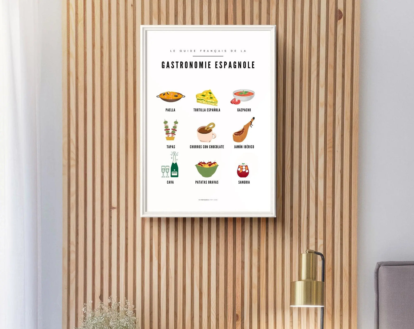 Affiche Guide Gastronomie Espagnole - Guide culinaire des spécialités espagnoles FLTMfrance