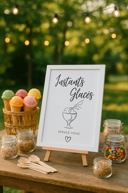 Affiche Instants glacés à imprimer - Affiche décoration événement FLTMfrance