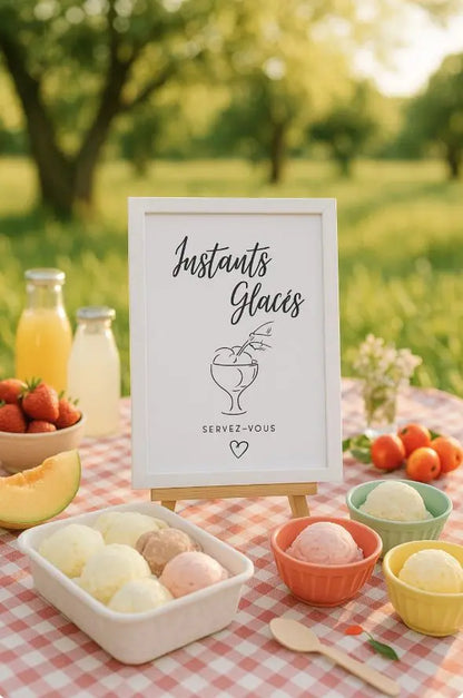 Affiche Instants glacés à imprimer - Affiche décoration événement FLTMfrance