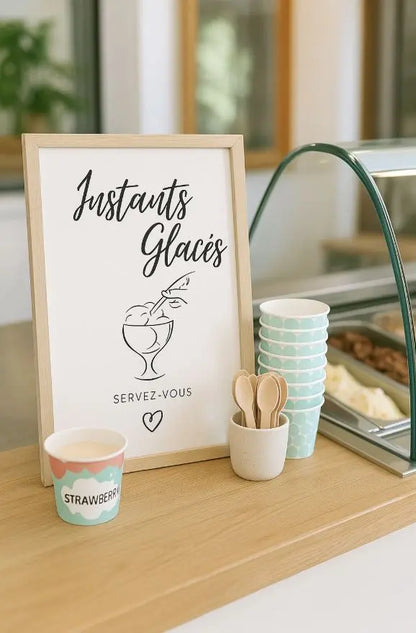 Affiche Instants glacés à imprimer - Affiche décoration événement FLTMfrance