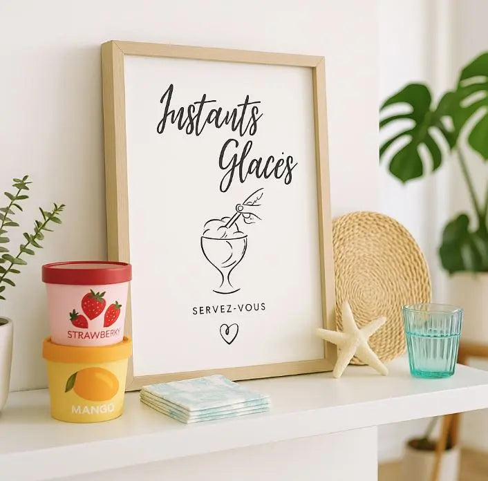 Affiche Instants glacés à imprimer - Affiche décoration événement FLTMfrance