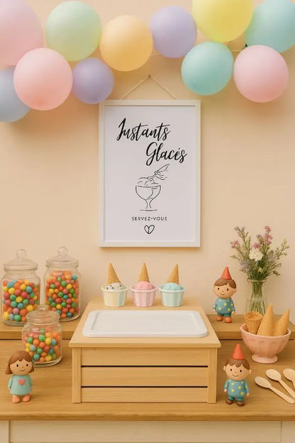 Affiche Instants glacés à imprimer - Affiche décoration événement FLTMfrance