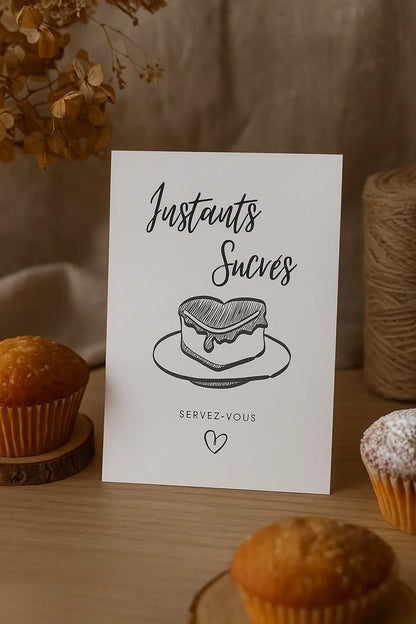 Affiche Instants sucrés - Affiche décoration événement FLTMfrance