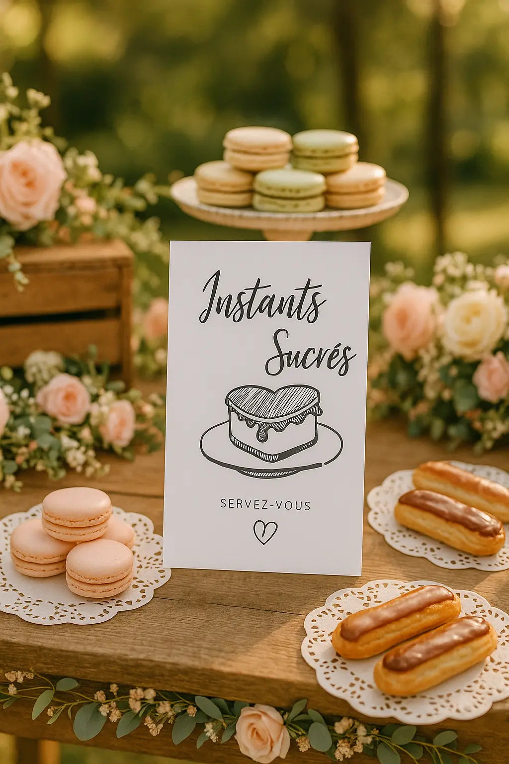 Affiche Instants sucrés - Affiche décoration événement FLTMfrance