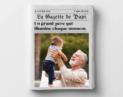 Affiche La Gazette des Grands-pères - Cadeau rétro et personnalisé pour papi FLTMfrance