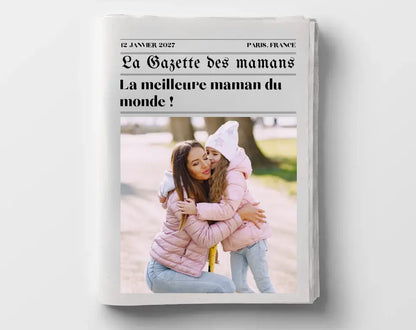 Affiche La Gazette des Mamans - Cadeau rétro et personnalisé pour maman FLTMfrance