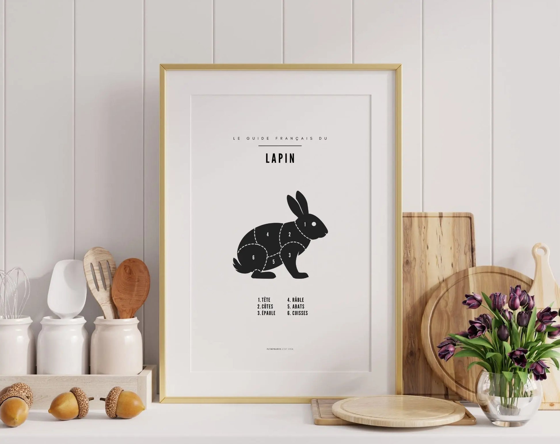 Affiche Lapin - Affiche de boucherie FLTMfrance