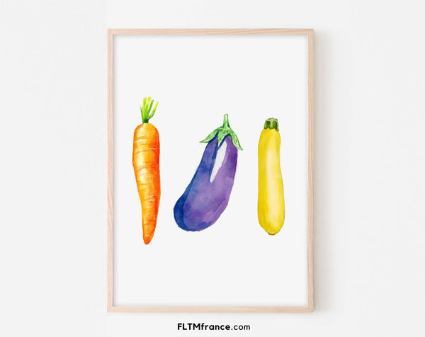 Affiche Légumes masculins - Poster humour WC